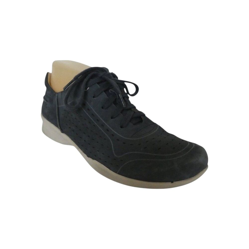 Earth Serval Navy Blue Leather Lace Up Comfort Sneakers Womens 8.5